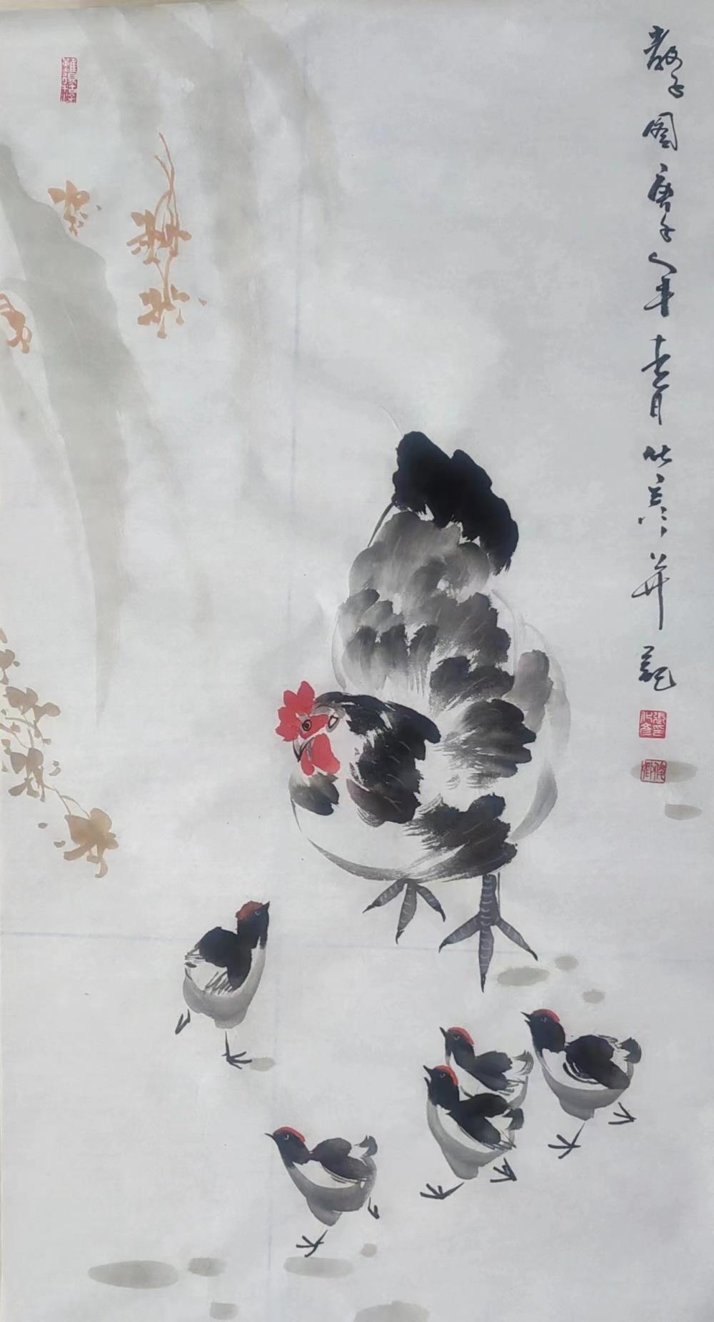 《教子图》